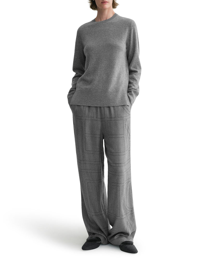 PANTALONI MONOGRAM IN FLANELLA