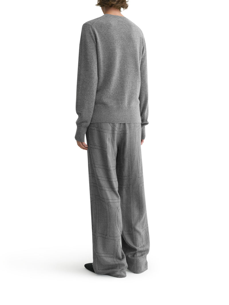 PANTALONI MONOGRAM IN FLANELLA