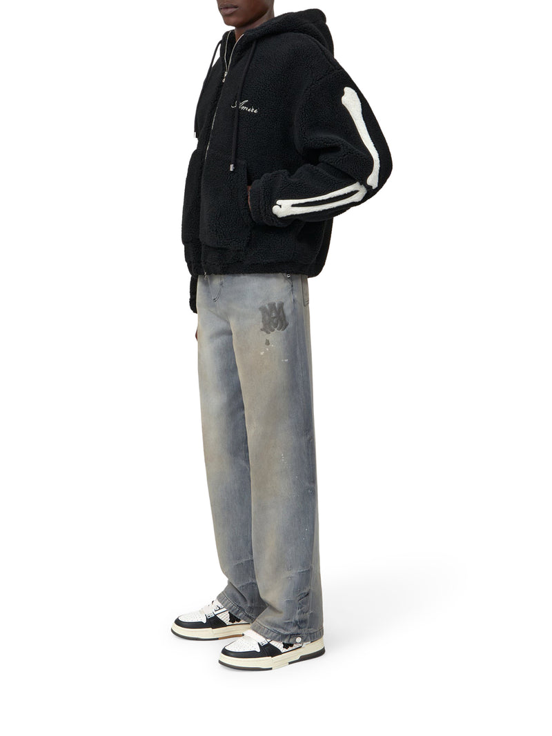 FELPA BONES CON CAPPUCCIO E ZIP