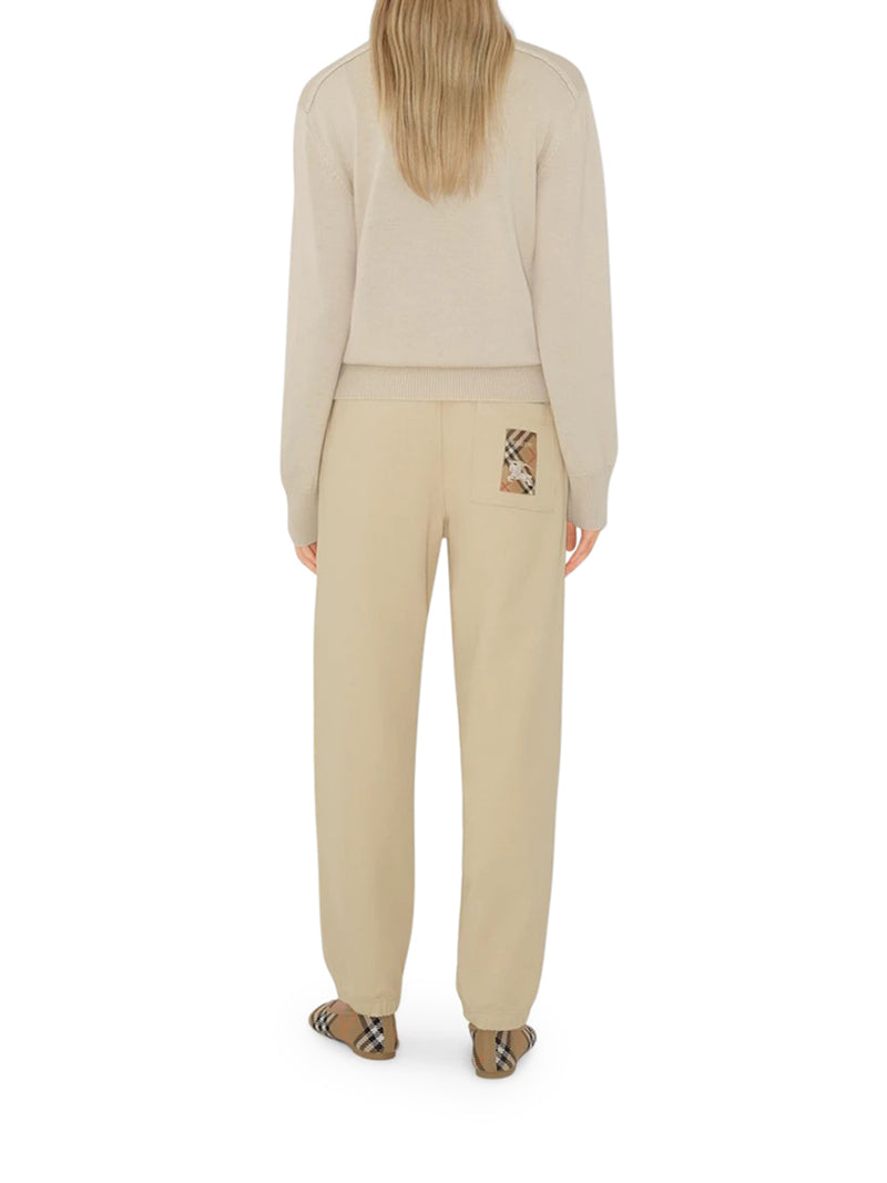 PANTALONI DA JOGGING IN COTONE CON APPLICAZIONE CHECK