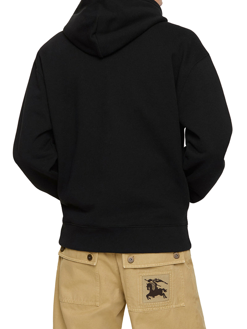 FELPA CON CAPPUCCIO IN COTONE CON EKD