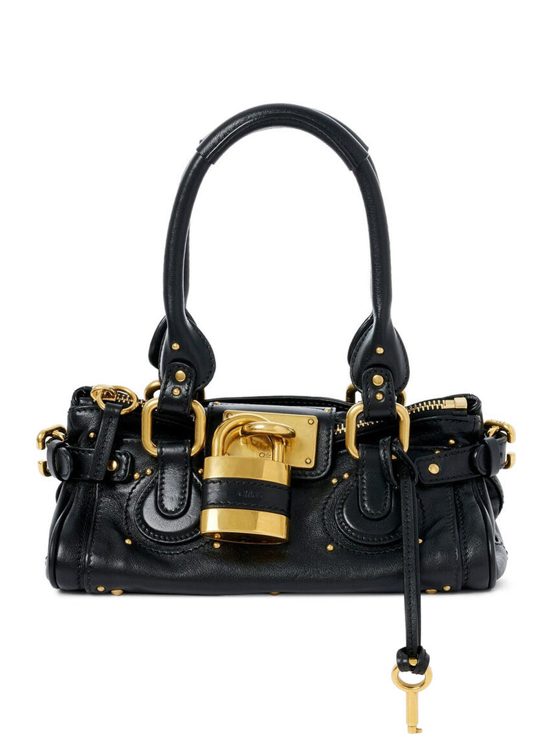 BORSA PADDINGTON PICCOLA IN PELLE GRANATA