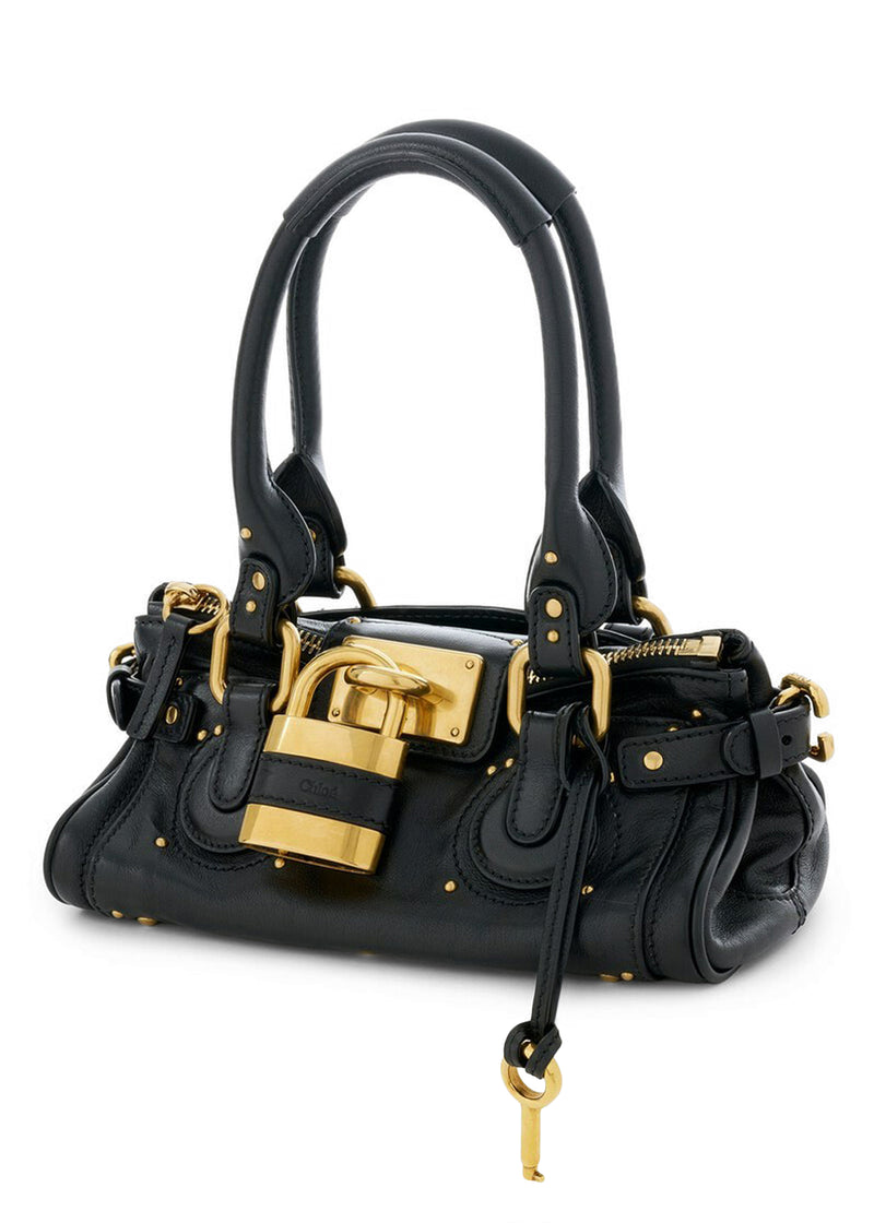 BORSA PADDINGTON PICCOLA IN PELLE GRANATA