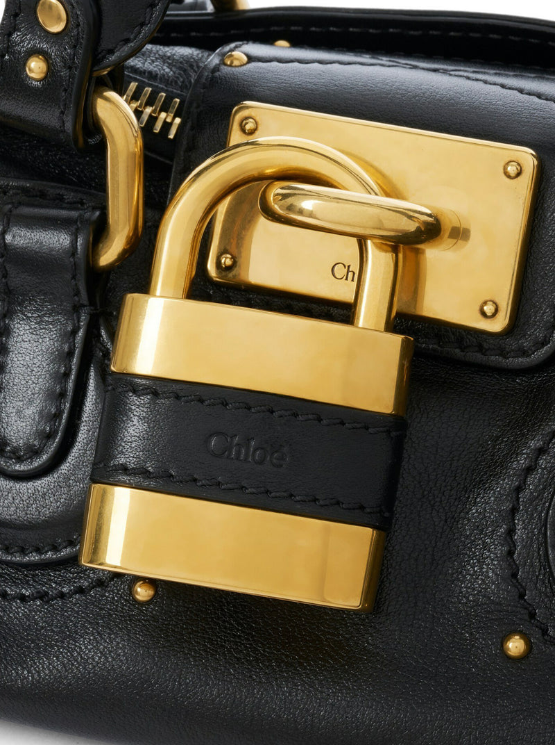 BORSA PADDINGTON PICCOLA IN PELLE GRANATA