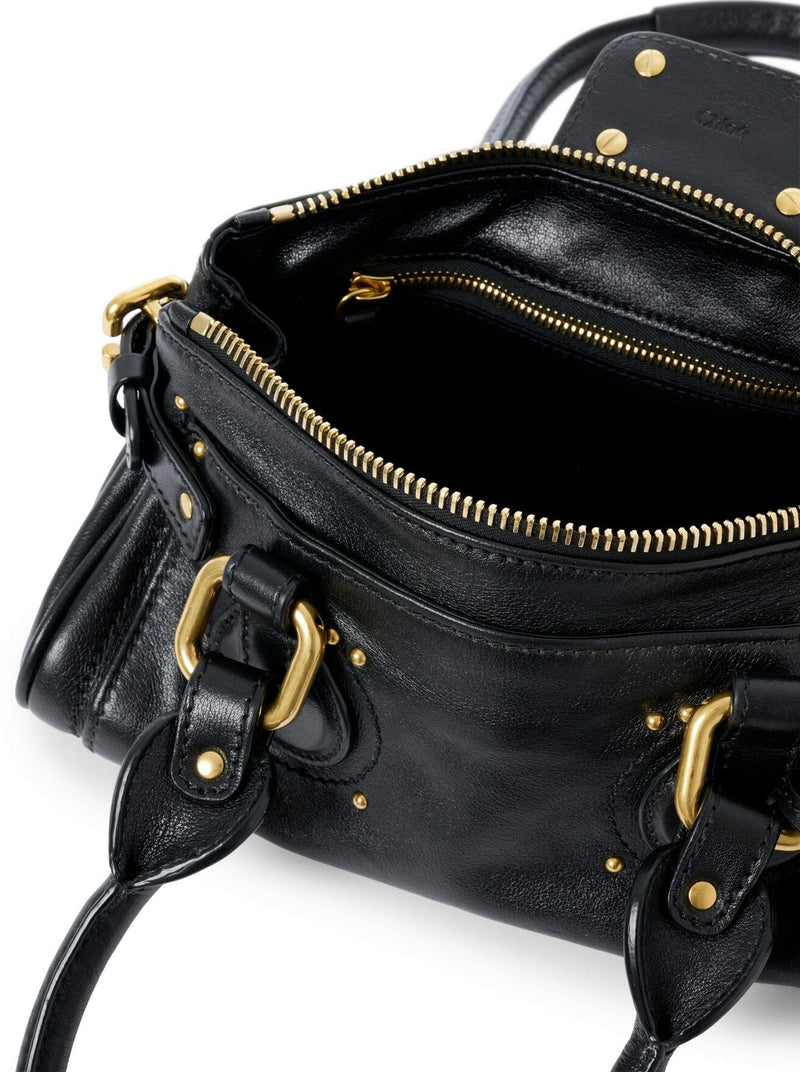 BORSA PADDINGTON PICCOLA IN PELLE GRANATA