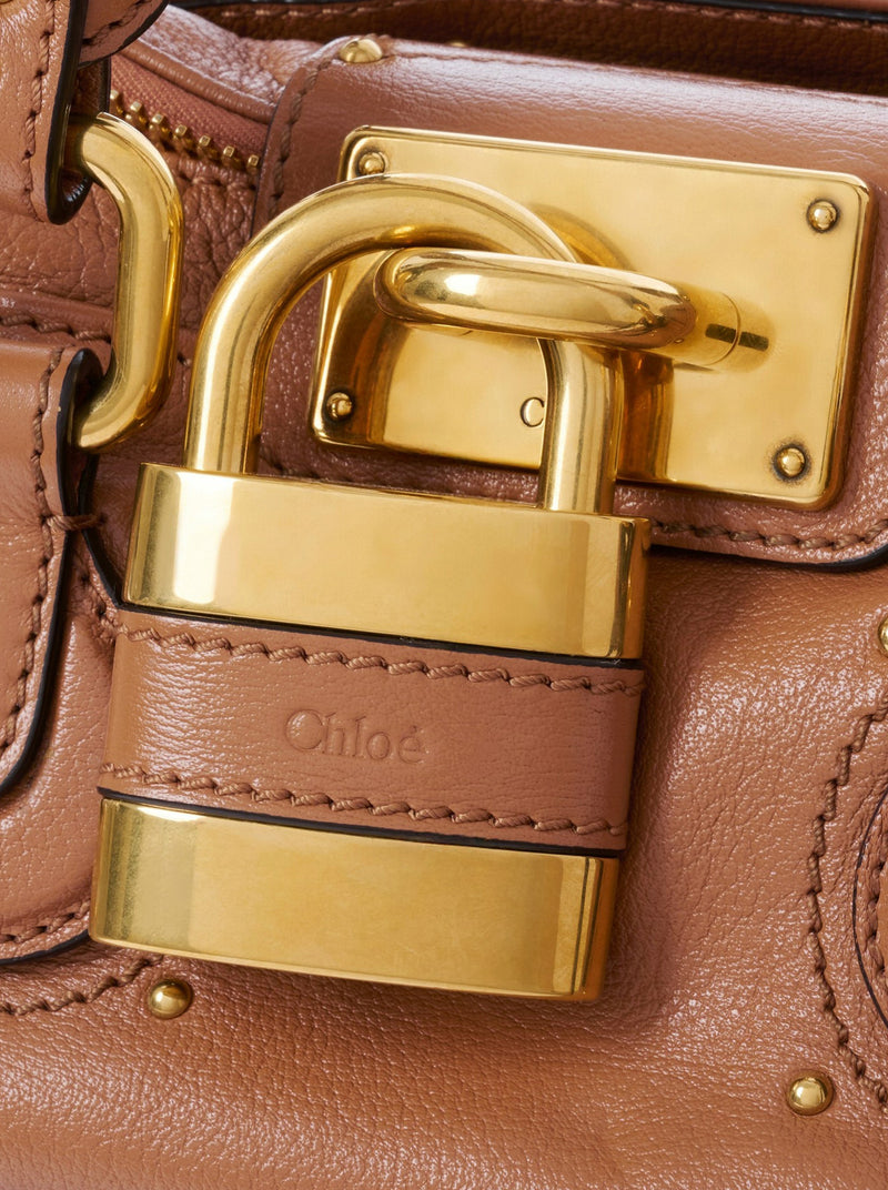 BORSA PADDINGTON PICCOLA IN PELLE GRANATA