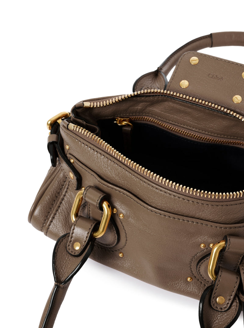 BORSA PADDINGTON PICCOLA IN PELLE GRANATA