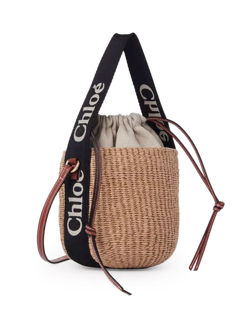 BORSA WOODY A CESTO PICCOLA IN FIBRE NATURALI