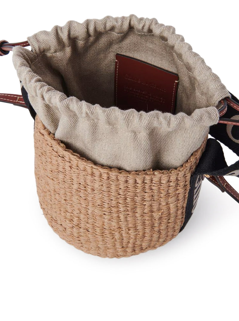 BORSA WOODY A CESTO PICCOLA IN FIBRE NATURALI