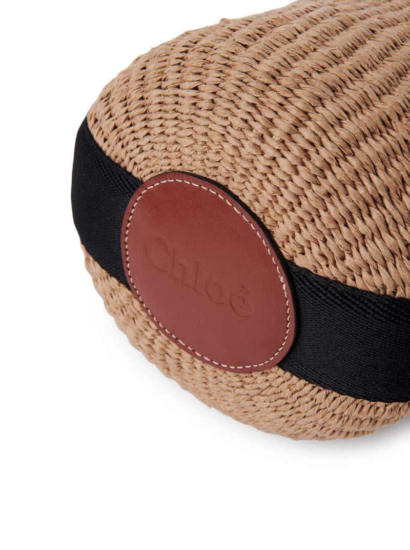 BORSA WOODY A CESTO PICCOLA IN FIBRE NATURALI