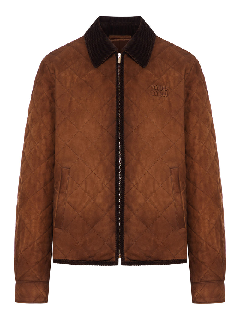 GIACCA SCAMOSCIATA CON COLLO IN VELLUTO