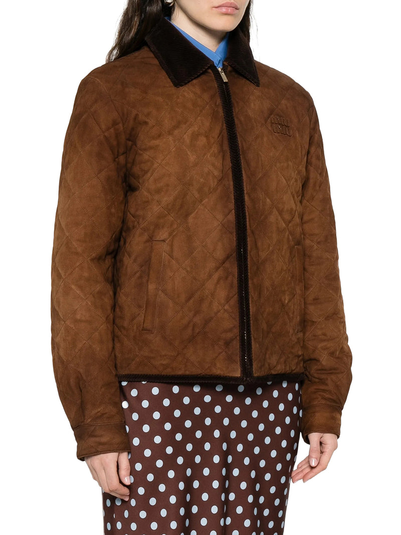 GIACCA SCAMOSCIATA CON COLLO IN VELLUTO