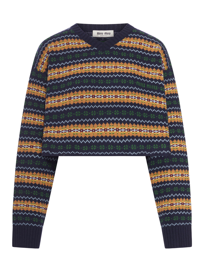 MAGLIONE SCOLLO A V IN LANA