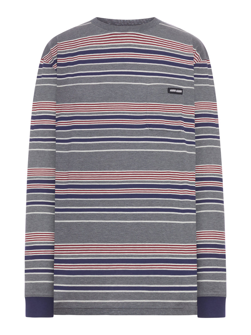 T-SHIRT IN JERSEY A RIGHE