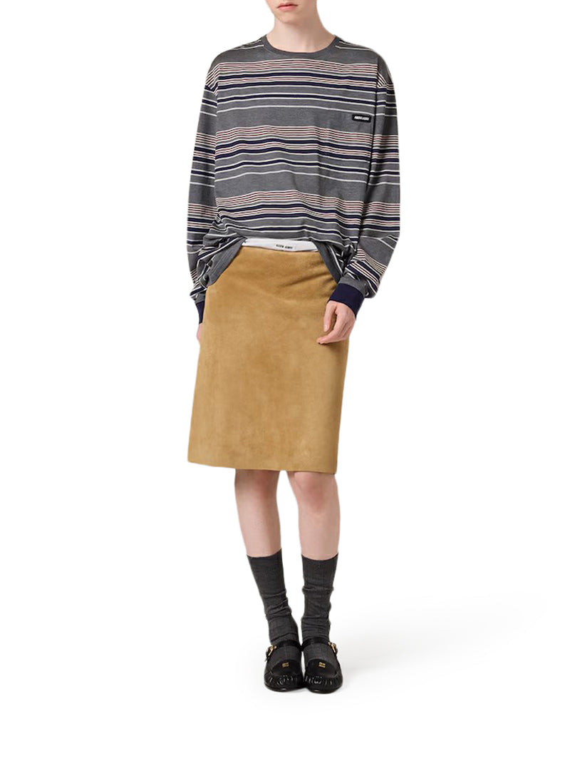 T-SHIRT IN JERSEY A RIGHE