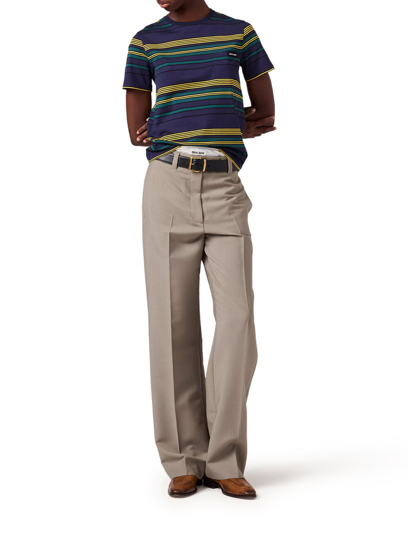 T-SHIRT IN JERSEY A RIGHE