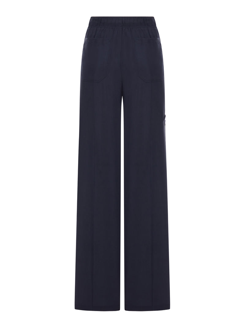 PANTALONI IN SETA LAVATA