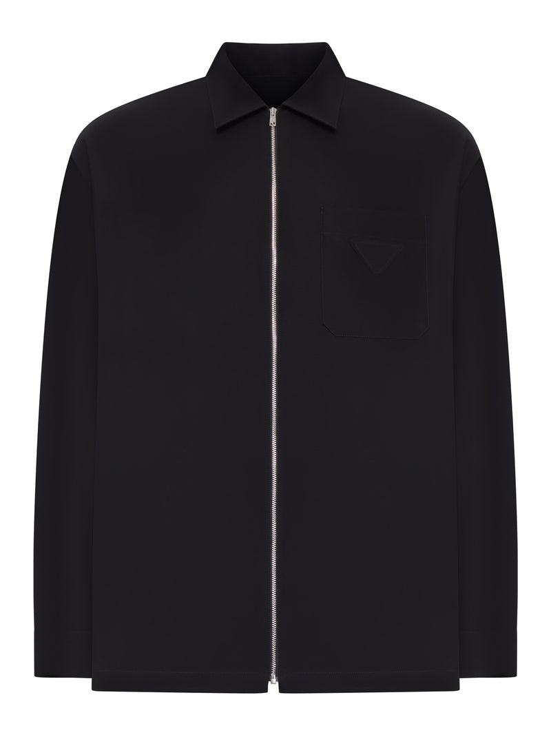 OVERSHIRT IN COTONE CON ZIP