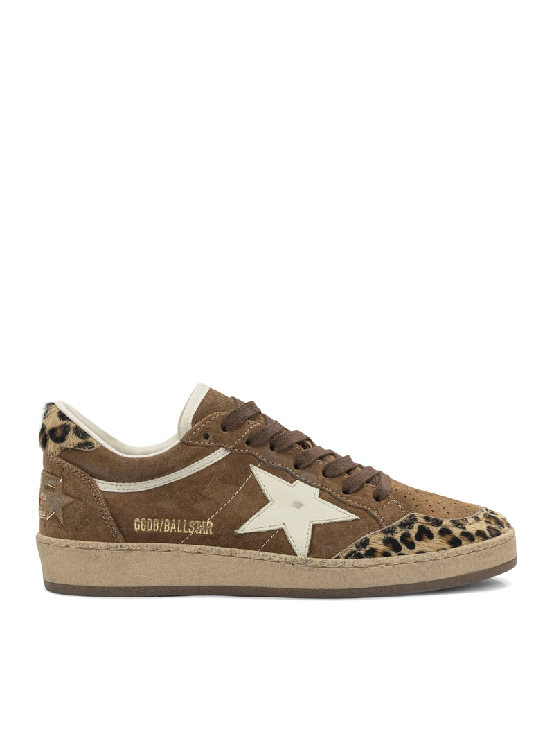 SNEAKERS BALL-STAR IN SUEDE E INSERTI IN CAVALLINO LEOPARDATO