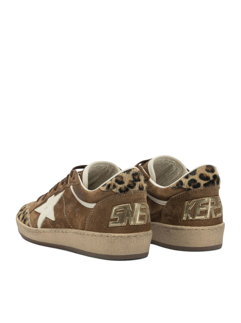 SNEAKERS BALL-STAR IN SUEDE E INSERTI IN CAVALLINO LEOPARDATO