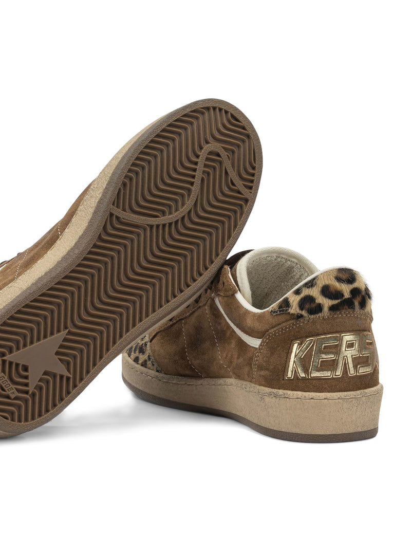 SNEAKERS BALL-STAR IN SUEDE E INSERTI IN CAVALLINO LEOPARDATO