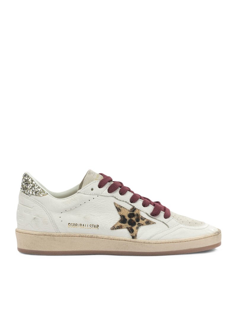 SNEAKERS BALL-STAR IN NAPPA BIANCA CON STELLA IN CAVALLINO