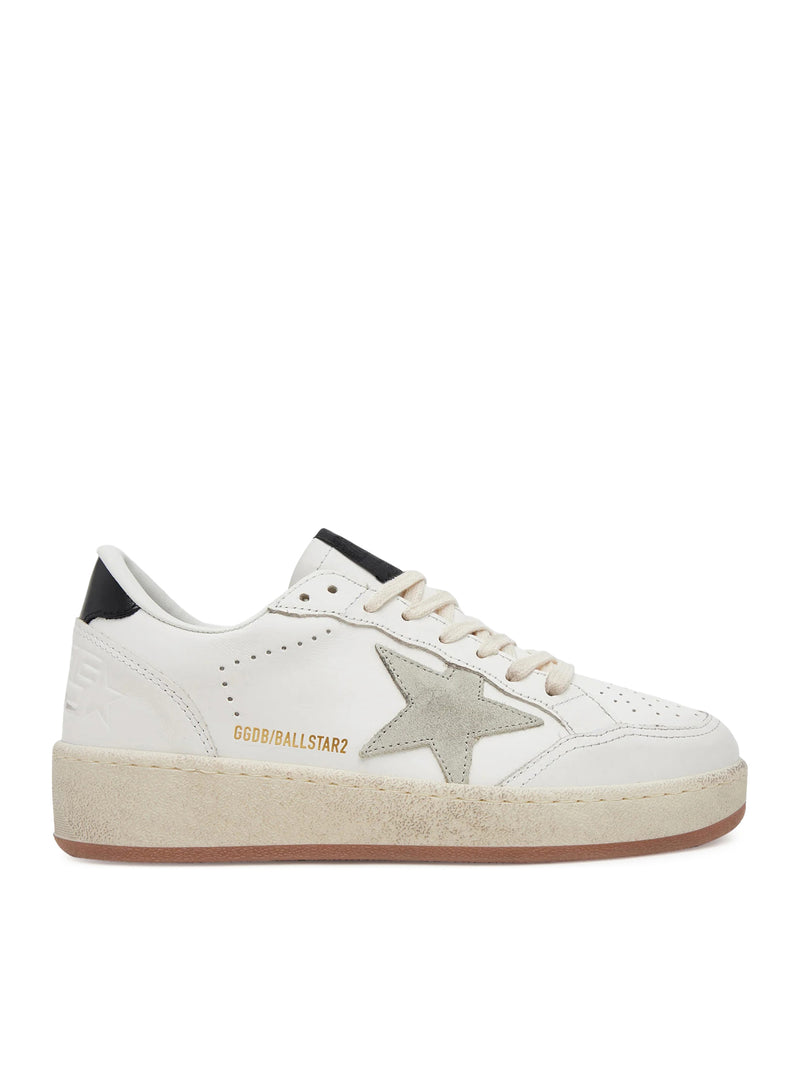 BALL STAR CON STELLA IN SUEDE GHIACCIO E TALLONCINO IN PELLE NERA