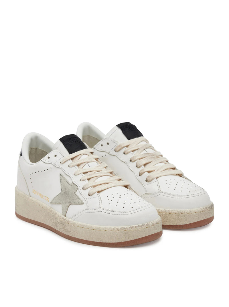 BALL STAR CON STELLA IN SUEDE GHIACCIO E TALLONCINO IN PELLE NERA