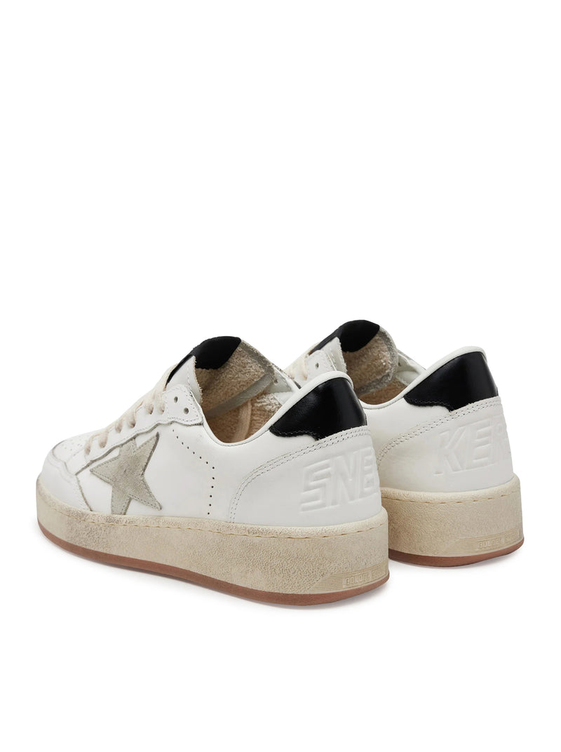 BALL STAR CON STELLA IN SUEDE GHIACCIO E TALLONCINO IN PELLE NERA