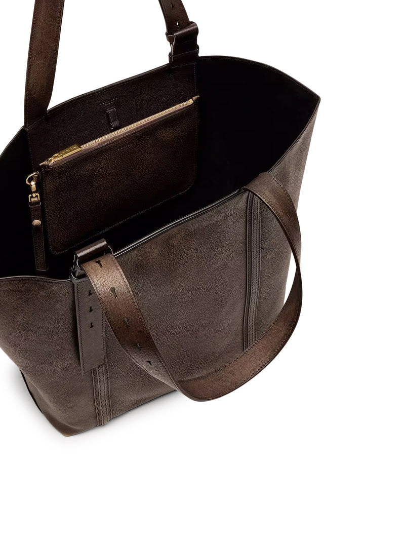 24/7 BAG EAST WEST IN PELLE DISTRESSED