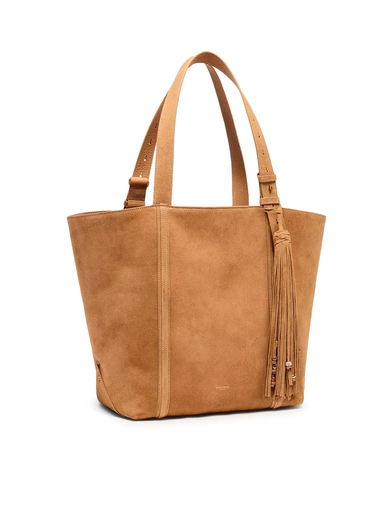 24/7 BAG EAST WEST IN SUEDE CON FRANGE