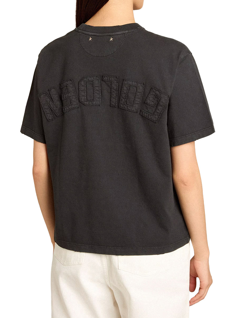 T-SHIRT CON LOGO REVERSE SUL RETRO