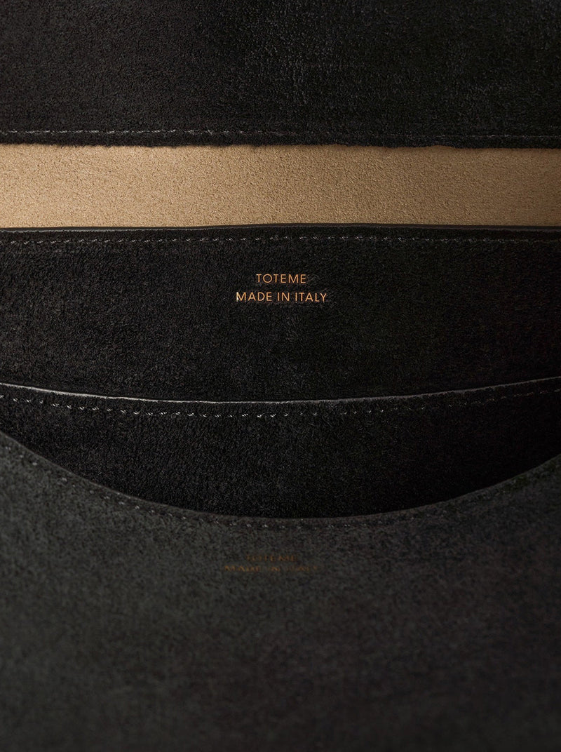 BORSA T-LOCK IN PELLE SCAMOSCIATA