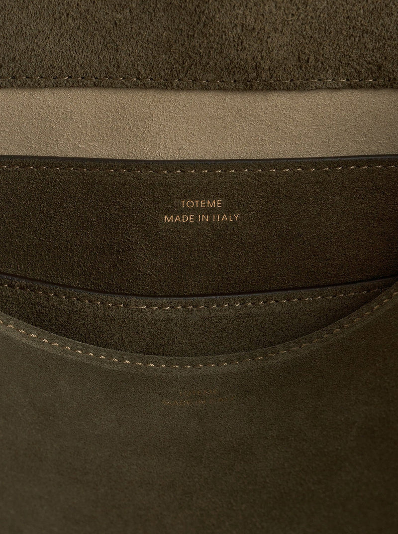 BORSA T-LOCK IN PELLE SCAMOSCIATA