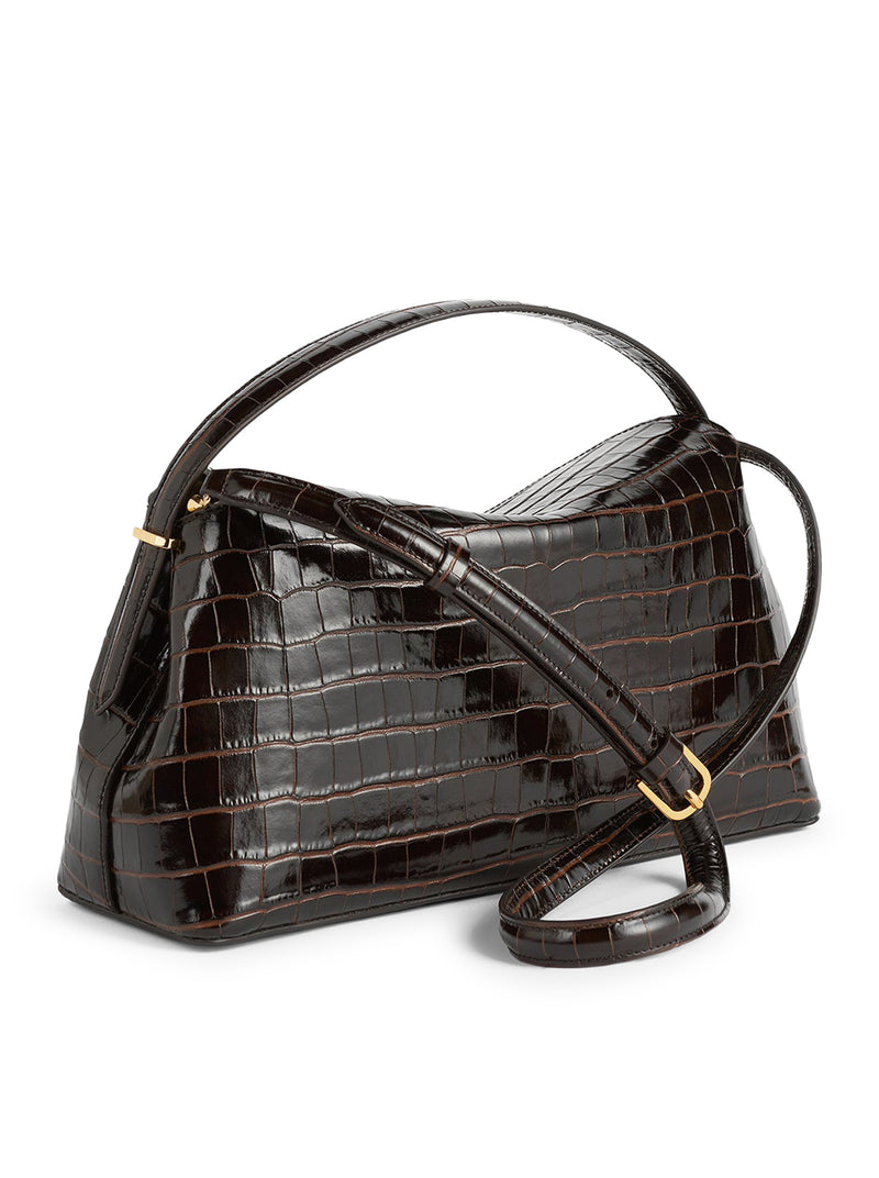 BORSA T-LOCK CON STAMPA COCCO IN PELLE