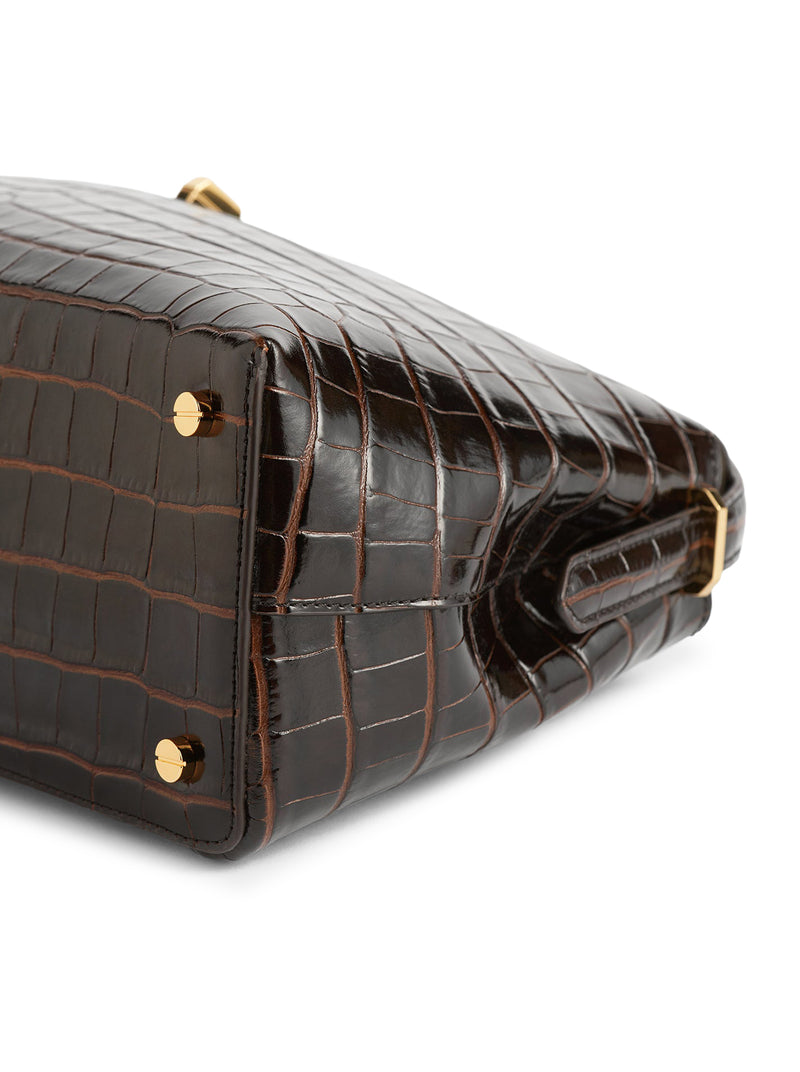 BORSA T-LOCK CON STAMPA COCCO IN PELLE