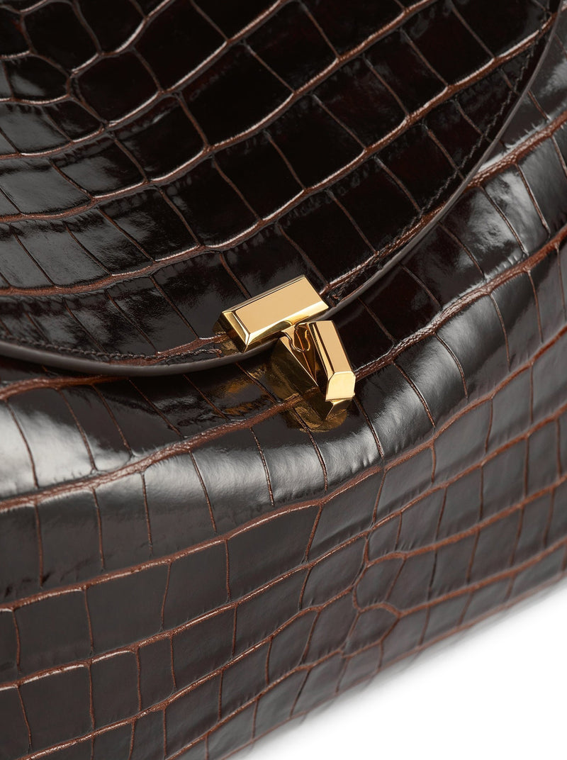 BORSA T-LOCK CON STAMPA COCCO IN PELLE