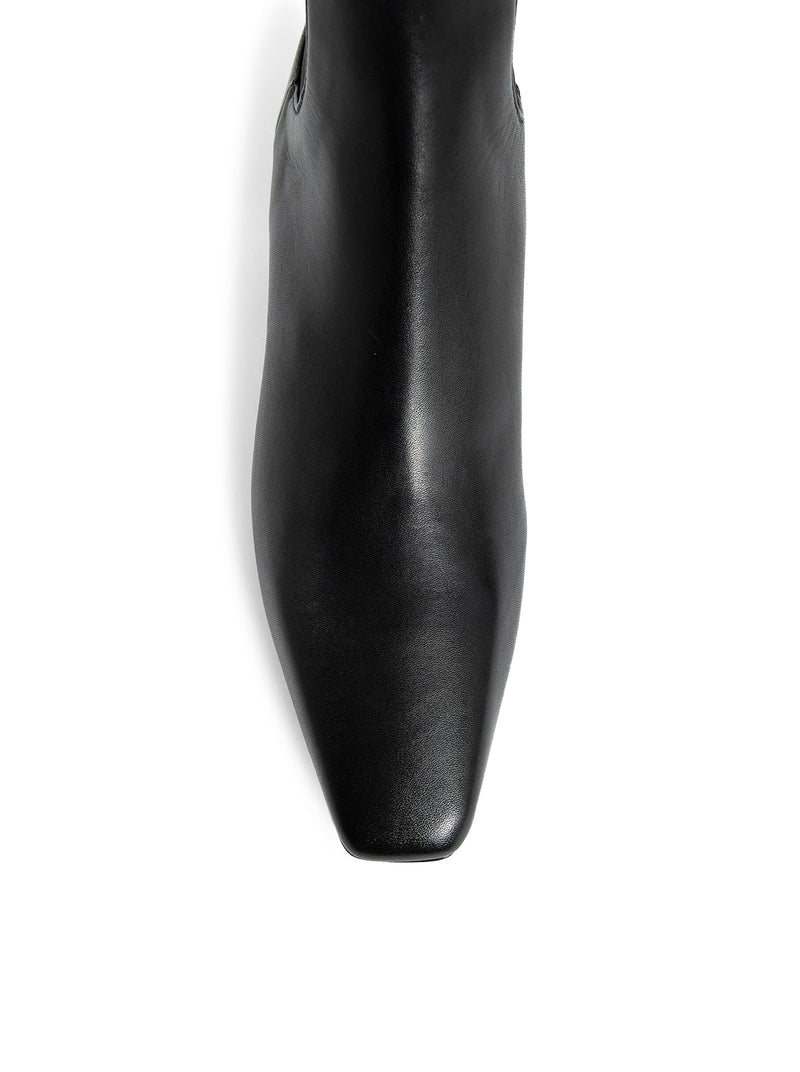 STIVALI IN PELLE CON TACCO MEDIO