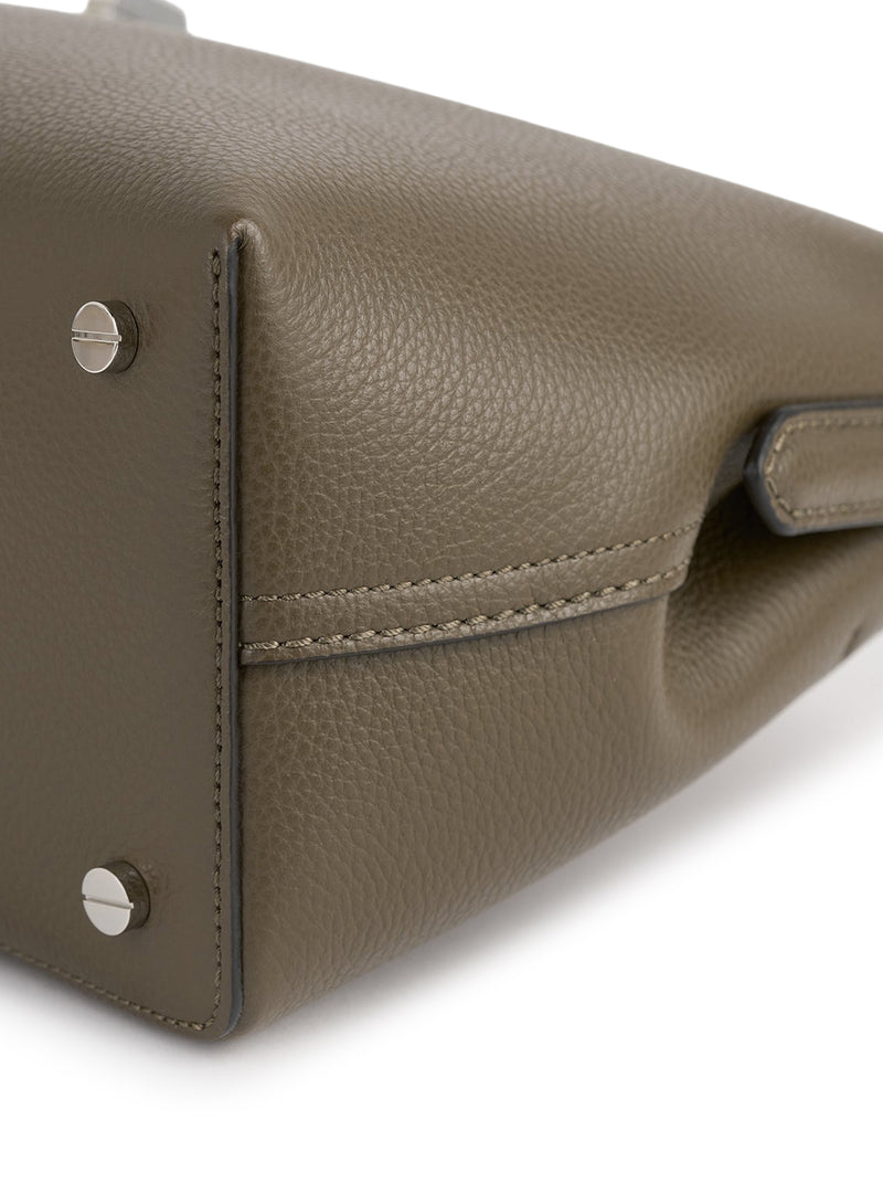 BORSA A MANO T-LOCK IN PELLE GRANATA
