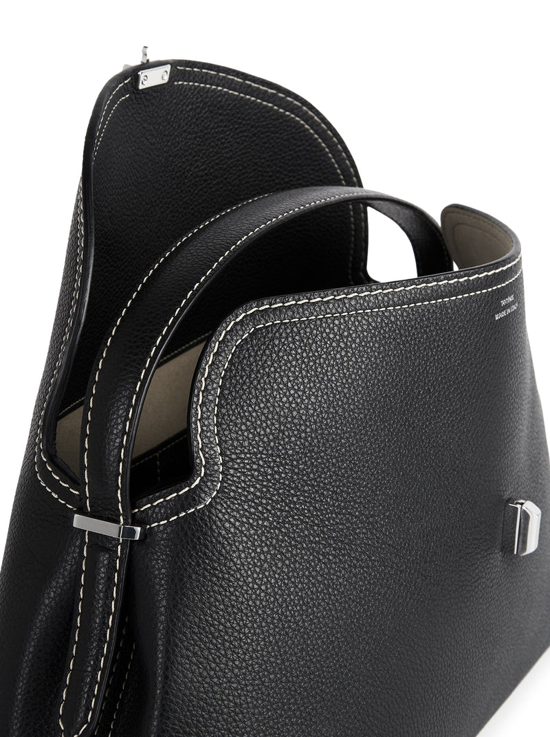 BORSA T-LOCK IN PELLE GOFFRATA