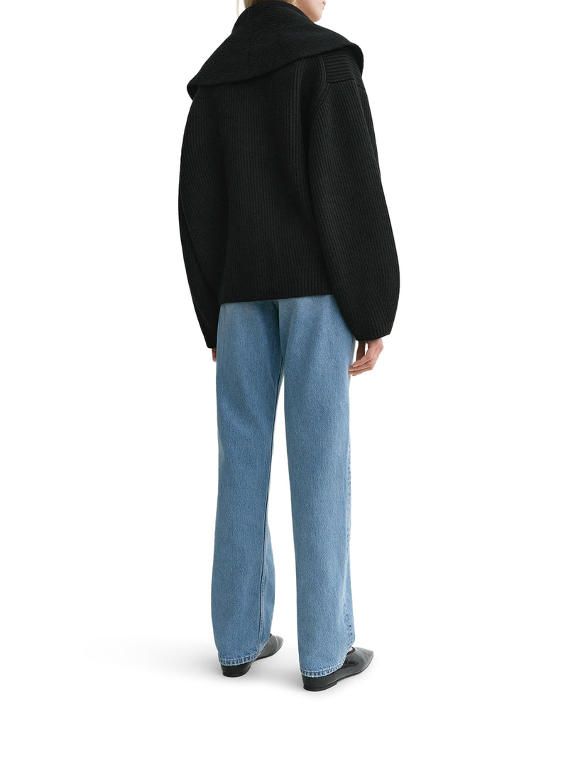 CARDIGAN CON REVERS A SCIALLE