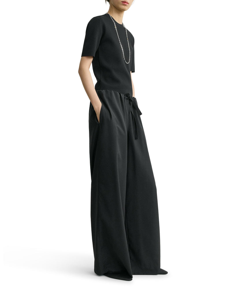 PANTALONI IN LANA CON COULISSE