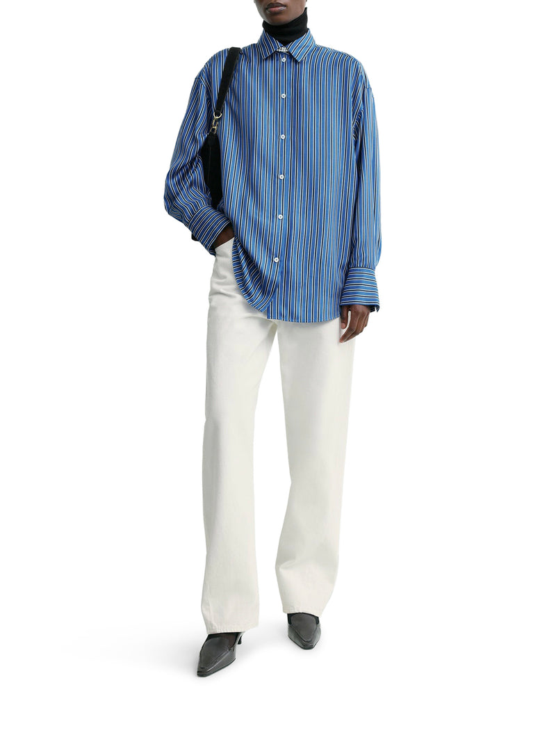 CAMICIA OVERSIZE A RIGHE