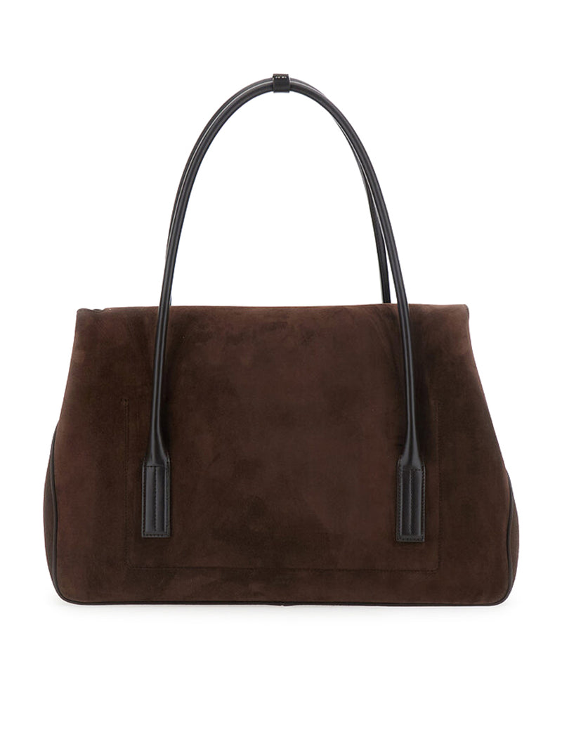 BORSA GRANDE ECLIPSE IN PELLE SCAMOSCIATA