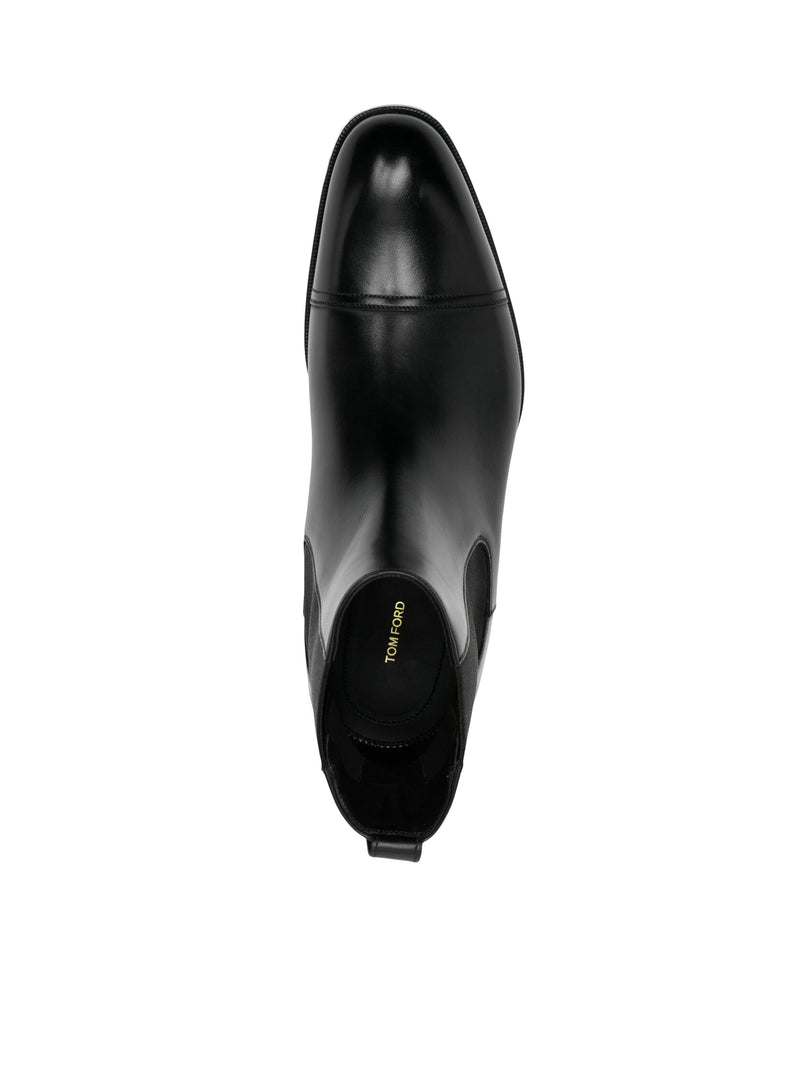 STIVALETTO CHELSEA EDGAR IN PELLE BRUNITA