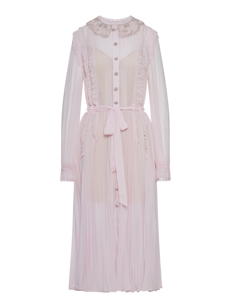 ABITO MIDI IN GEORGETTE PLISSETTATA