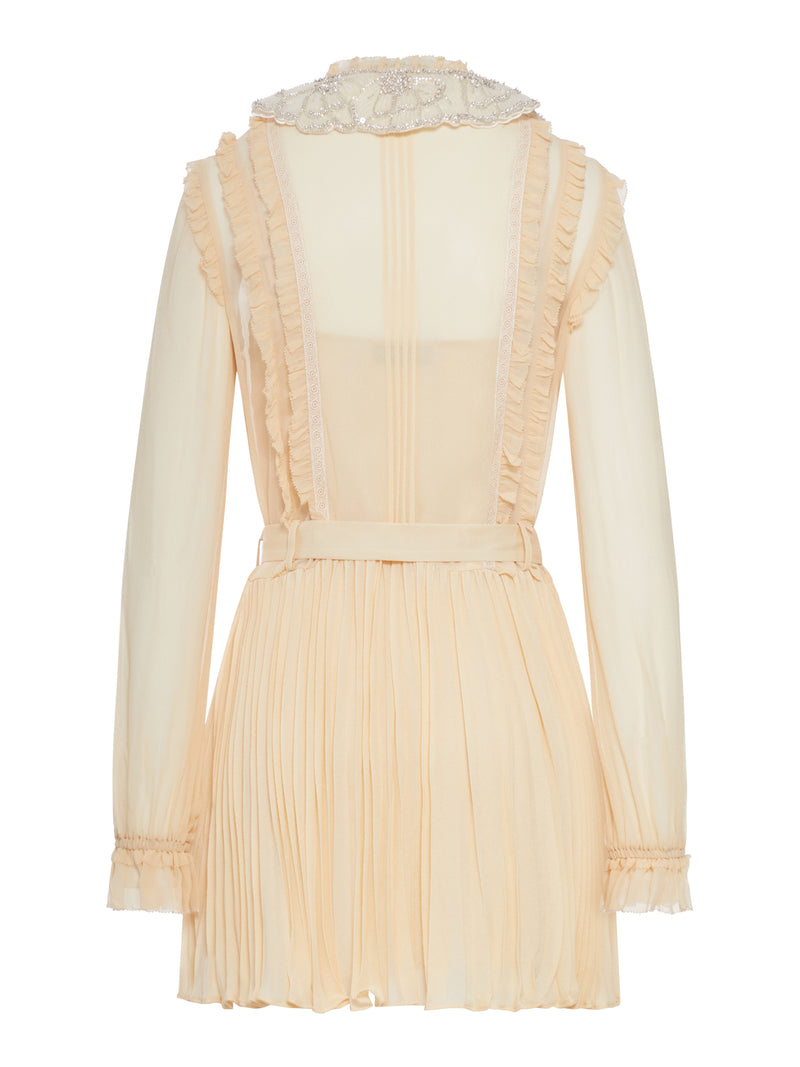 MINI ABITO IN GEORGETTE PLISSETTATA