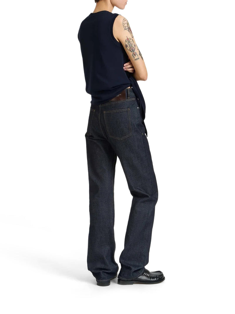 CANOTTA IN COTONE CON ORLO ANNODATO