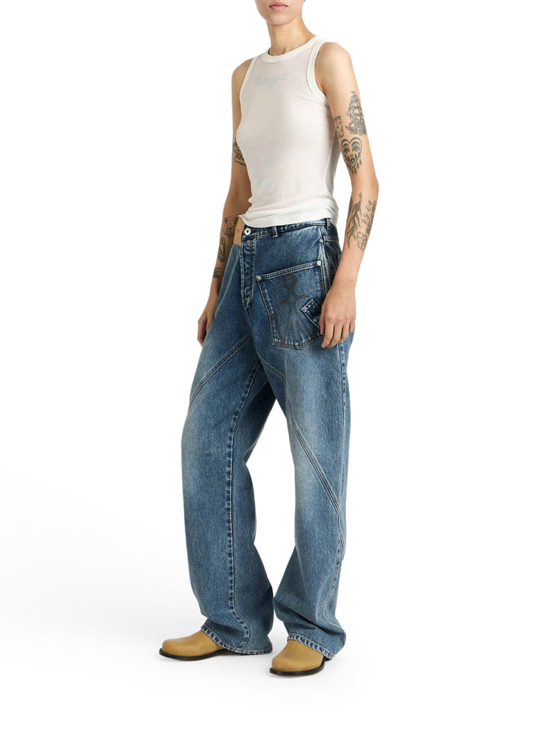 JEANS WORKEAR CON CHIUSURA DECENTRATA