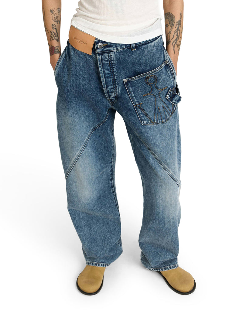 JEANS WORKEAR CON CHIUSURA DECENTRATA
